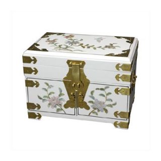  Furniture Chinese Daisy Jewelry Box With Mirror   LCQ 23 Gold