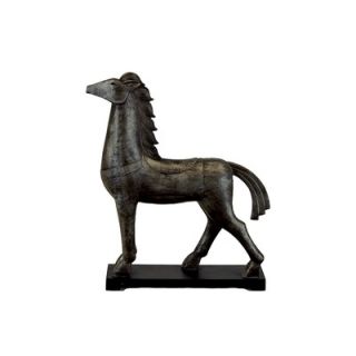 Urban Trends 23 Silver Resin Horse Statue in Aging Finish
