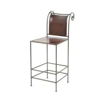 William Sheppee 26 Pub Leather and Iron Counter Stool