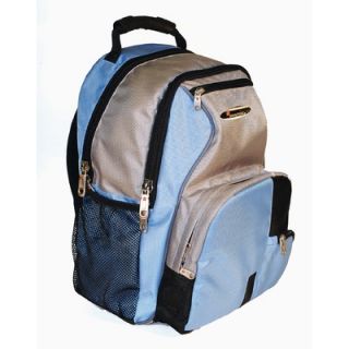 iSafe Built in Alarm School Backpack in Blue & Grey