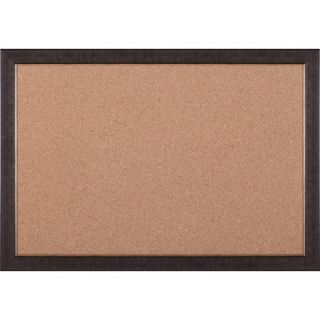  Cork Board in Mottled Black Brown / Gold Lip   28 x 40