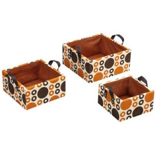 Household Essentials Fashion Baskets Square Paper Baskets (Set of 3