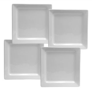 Oneida Chefs Table Square Dinner Plate in White (Set of 4)