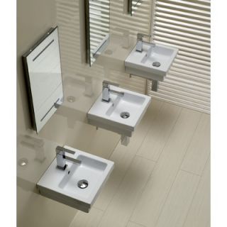 Bissonnet Area Boutique Logic 35 Ceramic Bathroom Sink in White
