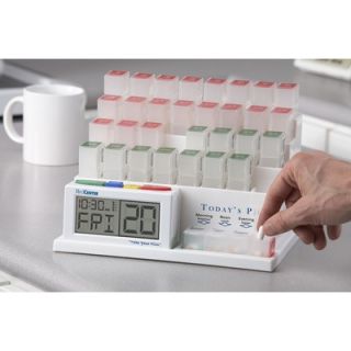 MedCenter System Deluxe 2 31 Day Organizers and 4 Alarm Reminder Clock