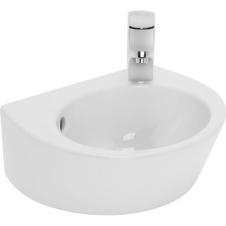 Bissonnet Pop 36 Porcelain Bathroom Sink with Overflow in White