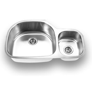 35.375 x 18.875 Stainless Steel Undermount Double Bowl Kitchen Sink
