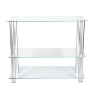  Home And Office Extra Tall Glass and Aluminum 35 TV Stand
