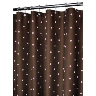 Watershed Classic Polka Dot Shower Curtain in Coffeebean / Light Punch
