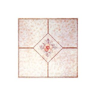  Dynamix Vinyl Light Pink Flower Floor Tile (Set of 45)   45PCS 1002