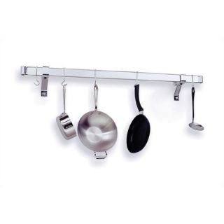 36 Chrome Rolled End Bar Pot Rack with Optional Pot Rack Hooks and