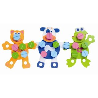 Boikido Wooden Animal 54 Piece Construction Set  