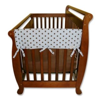 Trend Lab 51 Brown Fleece Front Crib Rail Cover