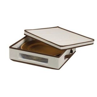 Household Essentials Charger Plate Chest with Brown trim