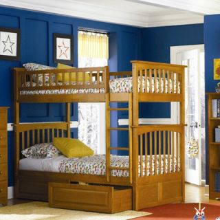 Atlantic Furniture Columbia Bunk Bed with Raised Panel Drawers