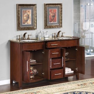  58 Double Sink Bathroom Vanity Cabinet   HYP 0221 BB UWC 58