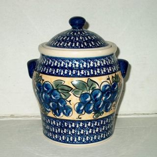 Polish Pottery 56 oz Large Jar   Pattern DU8   1100 DU8