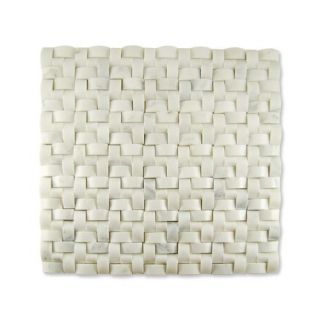 Shaw Floors Mosaic Wave Listello Corner Tile Accent in Black / White