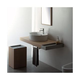 Contemporary Wall Mounted 59 Double Bathroom Vanity Set in Wenge
