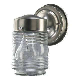 Quorum Jelly Jar Wall Lantern in Satin Nickel   5010 65