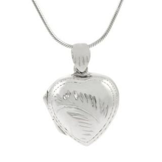 Skyline Silver Sterling Silver 0.65 Heart Locket Necklace