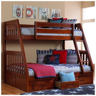 Berg Sierra Twin over Full L Shaped Bunk Bed with Chest & Stairs