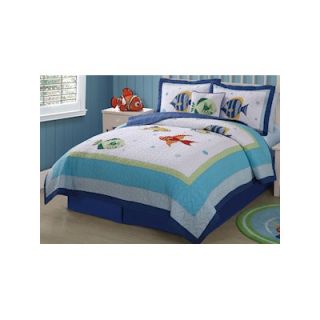 PEM America Colorful Sea Full / Queen Quilt with 2 Shams   QS3909FQ