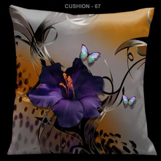  Kasso Chocolate Royale Purple and Grey 18 Square Satin Pillow   67