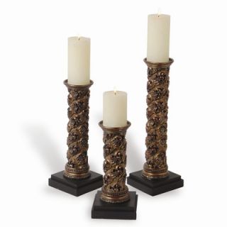Port 68 Baroque Resin Candlesticks (Set of 3)   ACEM 006 02