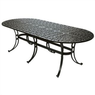 Windham Castings Oval Woven Top Dining Table   WO70XX14