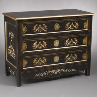 AA Importing Three Drawer Chest in Black