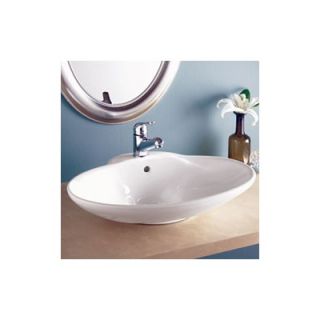 DecoLav Classically Redefined 24.75 Oval Ceramic Vessel Sink with
