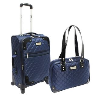 Beverly Hills Country Club Quilted Carry on Luggage 2 Piece Set