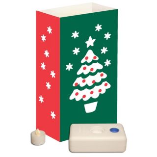 12 Count Battery Operated Luminary Kit with Christmas Tree Design
