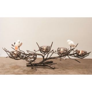 Nest Centerpiece with Fine Bone China Birds