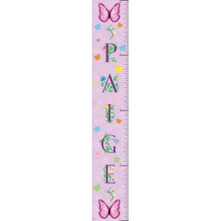 Personalized Canvas Butterfly Girl Growth Chart