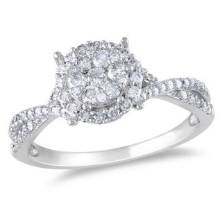 Amour White Gold Round Cut Diamond Fashion Ring   FC0W01 2L88