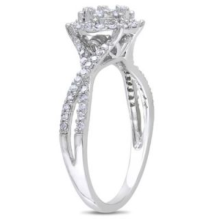 Amour White Gold Round Cut Diamond Fashion Ring   FC0W01 2L88