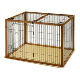 Richell Wood and Wire Combo Dog Crate