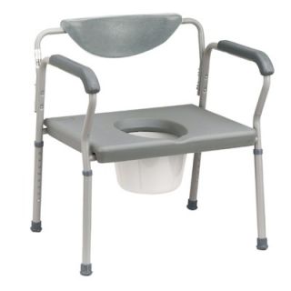 Drive Medical Bariatric Assembled Commode in Grey