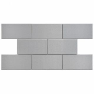 Vulcan 6 x 3 Stainless Steel Over Porcelain Mosaic in Stainless S