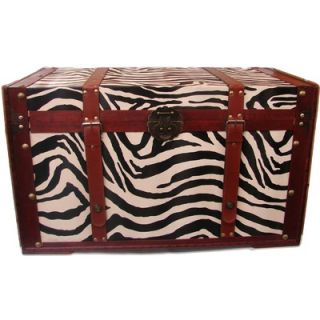 Buyers Choice Phat Tommy Zebra Print Decorative Trunk   210 trunk