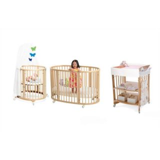 Sleepi Bassinet and Crib Nursery Set in Natural with Mattress