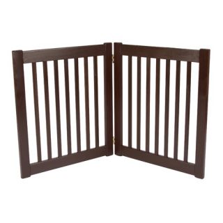 Two 27 Panel Free Standing EZ Pet Gate in Mahogany