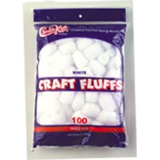Chenille Kraft Craft Fluffs White 100/pk