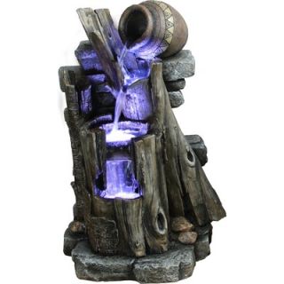 Yosemite Home Decor Three  Tiered Steps with Vase Fountain