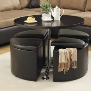 Woodbridge Home Designs Rowley Gas Lift Coffee Table with Ottomans