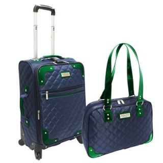 Beverly Hills Country Club Quilted Carry on Luggage 2 Piece Set