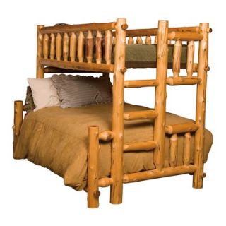  Lodge Traditional Cedar Log Bunk Bed with Built In Ladder   101 VC