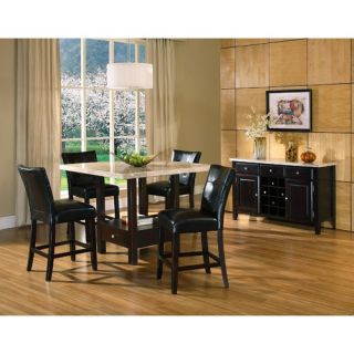 Square 5 Piece Dining Set in Black   Square table (1) & chair (4) 110